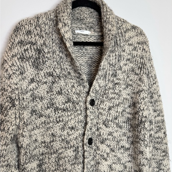 Filippa K. Chunky Cozy wool mohair Gray Knit Cardigan size medium luxe - Picture 4 of 9